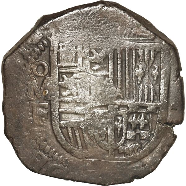 MEXICO, Mexico City, cob 4 reales, 1611/0 F, rare.