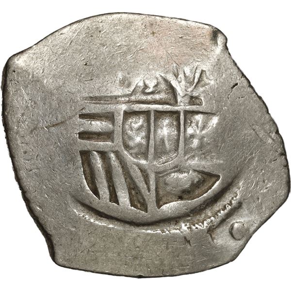 MEXICO, Mexico City, cob 4 reales, Philip IV, assayer not visible (D, early 1630s).
