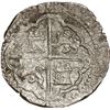Image 2 : PERU, Lima, cob 2 reales, Philip II, assayer Diego de la Torre, P-ii to left, *-oD to right.