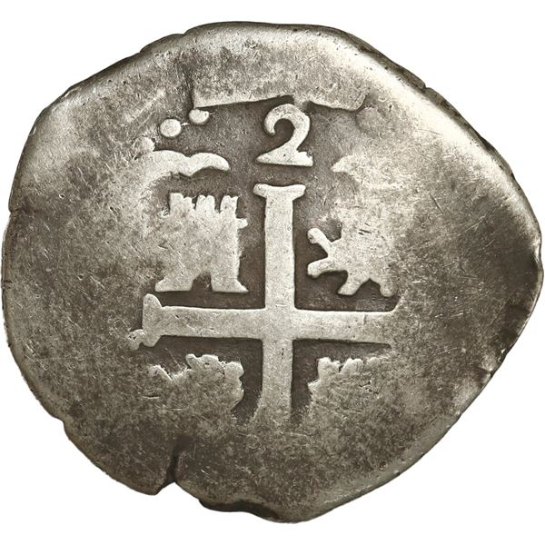 PERU, Lima, cob 2 reales, 1687 R.
