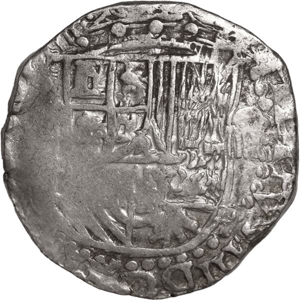 BOLIVIA, Potosí, cob 4 reales, Philip III, assayer not visible (pre-dated period).