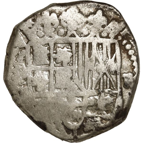 BOLIVIA, Potosí, cob 2 reales, Philip III, assayer not visible (pre-dated period).