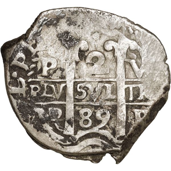 BOLIVIA, Potosí, cob 2 reales, 1689 VR.
