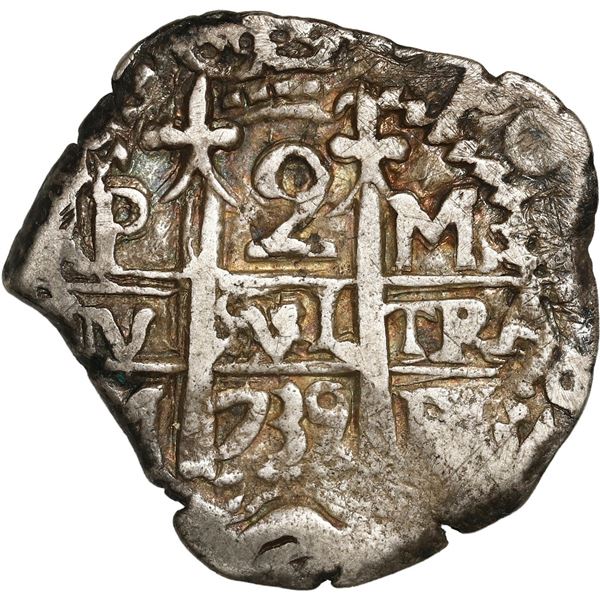 BOLIVIA, Potosí, cob 2 reales, 1739 M.
