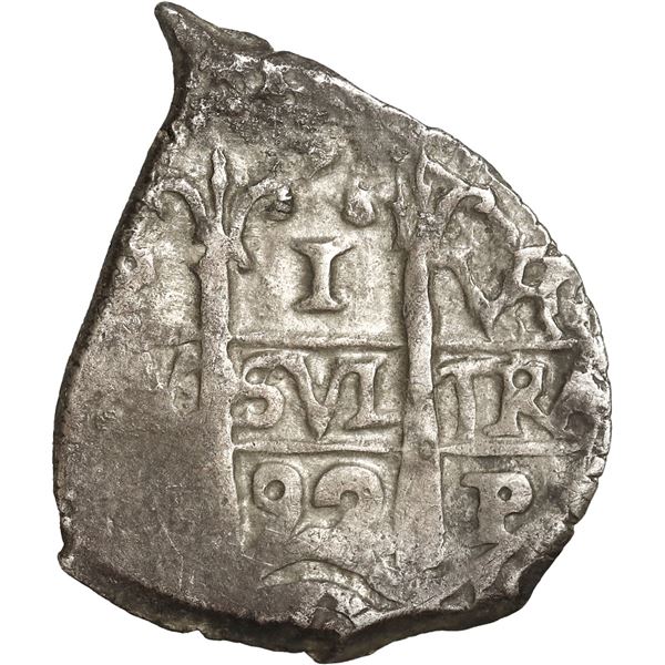 BOLIVIA, Potosí, cob 1 real, 1692 VR.