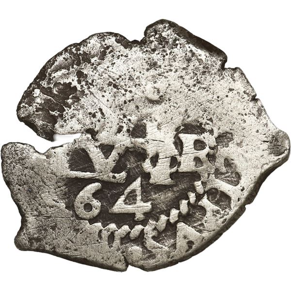 BOLIVIA, Potosí, cob ½ real, 1664 E, ex-Trastámara.