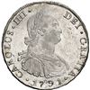 Image 1 : BOLIVIA, Potosí, bust 8 reales, Charles IV, 1791 PR, NGC AU 58.