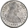 Image 1 : BOLIVIA, Potosí, bust 8 reales, Charles IV, 1793 PR, NGC MS 60.
