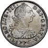 Image 1 : BOLIVIA, Potosí, bust 2 reales, Charles III, 1776 PR, NGC AU details / harshly cleaned, ex-Almenara.