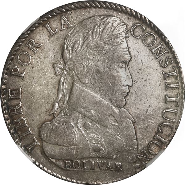 BOLIVIA, Potosí, 8 soles, 1828 JM, NGC XF 40.