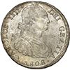 Image 1 : CHILE, Santiago, bust 8 reales, Charles IV, 1808 FJ, NGC UNC details / obv cleaned.