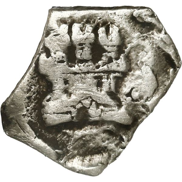 COLOMBIA, Bogotá, cob ¼ real, Ferdinand VI, style of assayer S (ca. 1743-56), rare, NGC VF details /