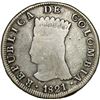 Image 1 : COLOMBIA, Bogotá (Cundinamarca), 8 reales, 1821 JF, dots below and to right of A in mintmark.