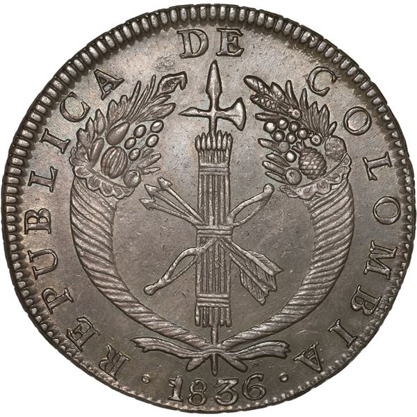 COLOMBIA, Bogotá, 8 reales, 1836 RS.
