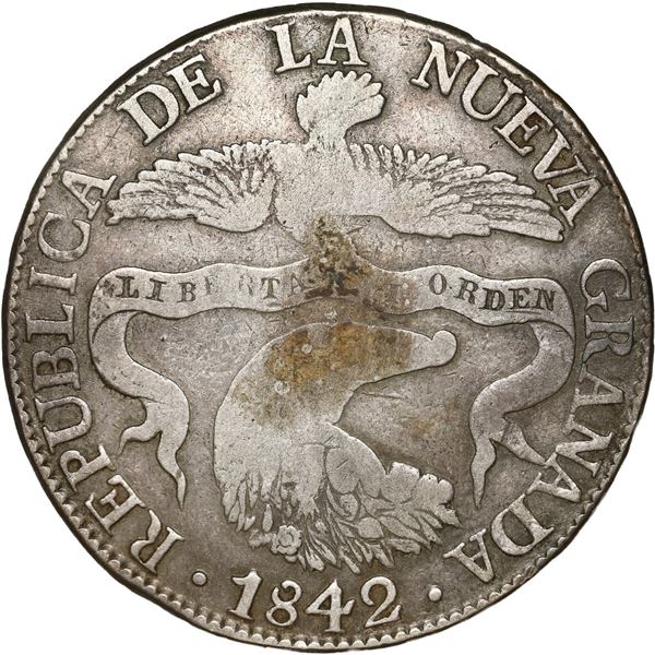 COLOMBIA, Bogotá, 8 reales, 1842 RS.