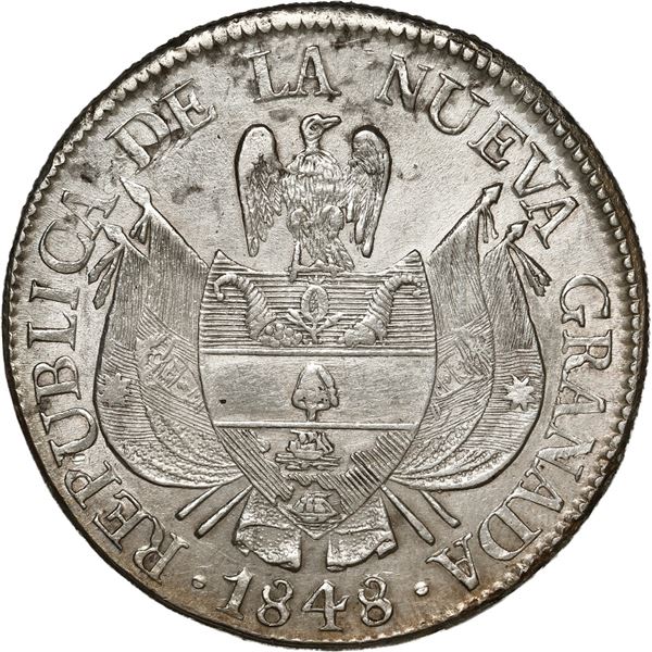 COLOMBIA, Bogotá, 10 reales, 1848.