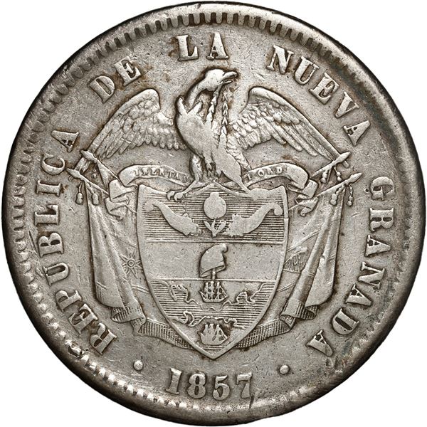 COLOMBIA, Bogotá, 1 peso, 1857.