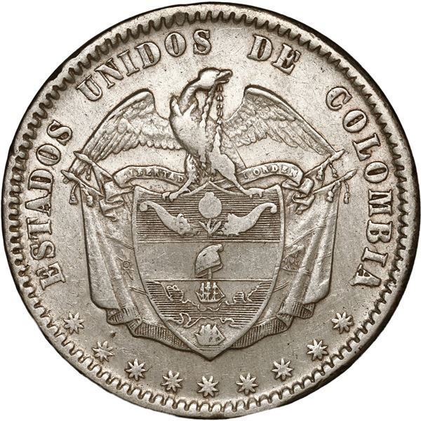 COLOMBIA, Bogotá, 1 peso, 1863.