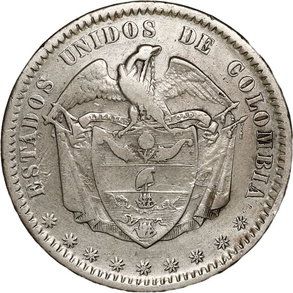 COLOMBIA, Bogotá, 1 peso, 1864.