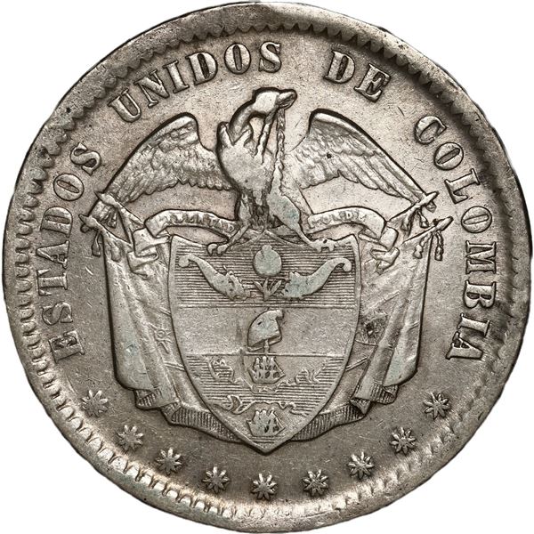 COLOMBIA, Bogotá, 1 peso, 1864.