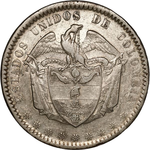 COLOMBIA, Bogotá, 1 peso, 1865.