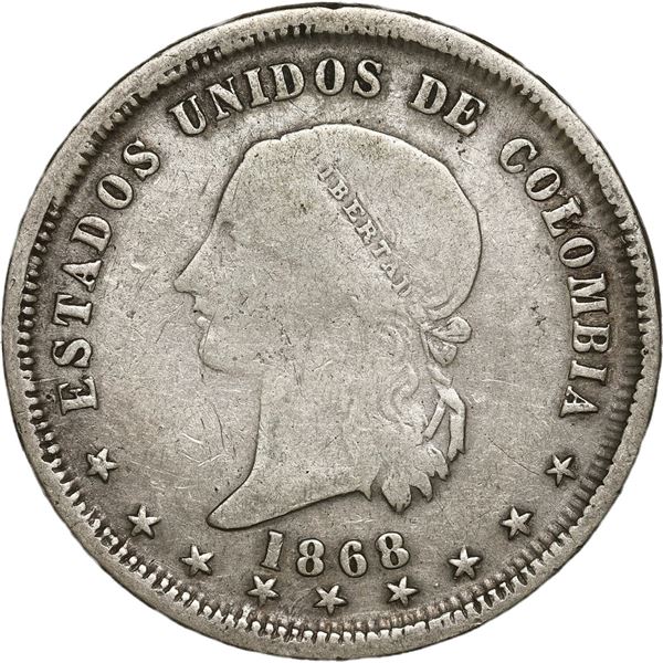 COLOMBIA, Bogotá, 5 décimos, 1868.