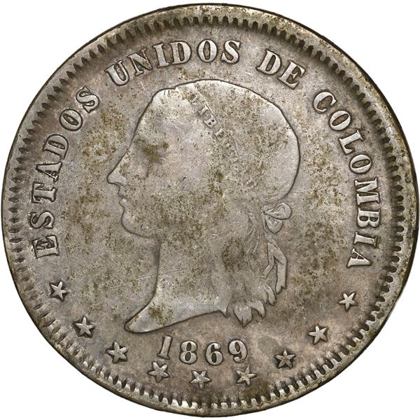 COLOMBIA, Bogotá, 5 décimos, 1869.