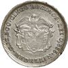 Image 2 : COLOMBIA, Medellín, 5 décimos, 1874, Barré bust, reversed fineness, re-punched 12,500.