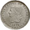 Image 1 : COLOMBIA, Medellín, 5 décimos, 1875/4, Barré bust, reversed fineness.