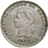 Image 1 : COLOMBIA, Medellín, 5 décimos, 1875, Barré bust, B inside O of ESTADOS, clashed dies.