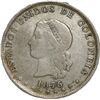 Image 1 : COLOMBIA, Medellín, 5 décimos, 1876/5, Barré bust.