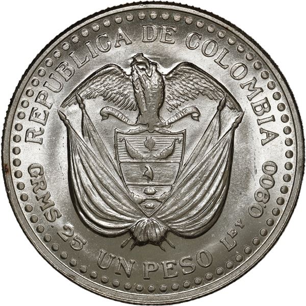 COLOMBIA, Bogotá, 1 peso, 1956, bicentennial of the reconstruction of the mint.