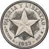 Image 1 : CUBA, struck at the Philadelphia mint, "star" peso, 1933, NGC UNC details / cleaned, ex-Rudman.