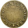 Image 1 : DOMINICAN REPUBLIC, brass ¼ real, 1848, crosslet 4.