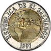 Image 1 : EL SALVADOR, bimetallic 5 colones, 1997, rare, NGC MS 63.