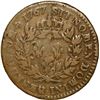 Image 2 : FRENCH COLONIES, struck at the Paris Mint, bronze 12 deniers, Louis XV, 1767, scarce.