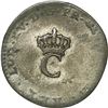 Image 1 : FRENCH COLONIES, billon stampee, Louis XV, crowned-C countermark (1763) on a French 2 sol marque, 17