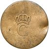 Image 1 : FRENCH COLONIES, billon stampee, Louis XV, crowned-C countermark (1779) on a blank disk.