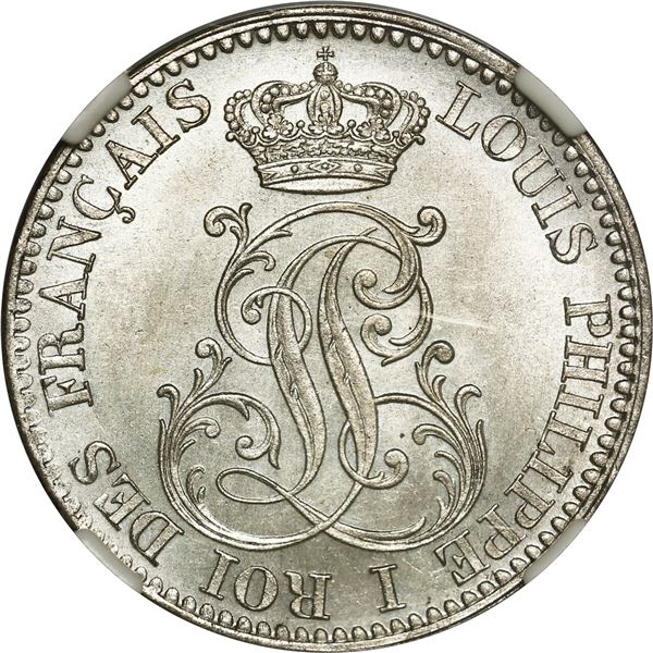 FRENCH GUIANA, struck at the Paris mint, billon 10 centimes, Louis Philippe I, 1846-A, NGC MS 65.