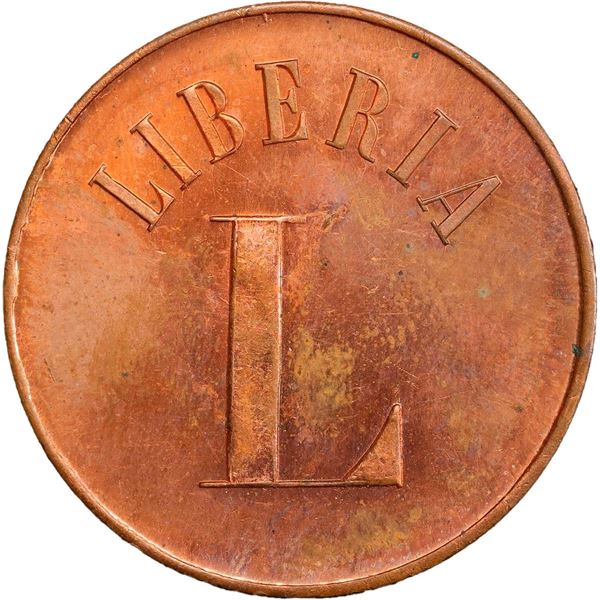 GUATEMALA, Pochuta, copper 1 real token, ca. late 1800s, Liberia / Wyld Hermanos, PCGS MS64 Red-Brow
