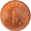 Image 1 : GUATEMALA, Pochuta, copper 1 real token, ca. late 1800s, Liberia / Wyld Hermanos, PCGS MS64 Red-Brow