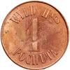 Image 2 : GUATEMALA, Pochuta, copper 1 real token, ca. late 1800s, San Carlos / Wyld Hermanos, PCGS MS64 Red-B