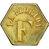 Image 1 : GUATEMALA, Pochuta, brass hexagonal ½ real token, ca. late 1800s, La Florida / Wyld Hermanos, PCGS M