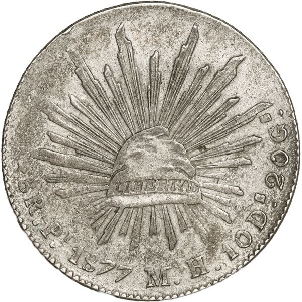 MEXICO, San Luis Potosí, cap-and-rays 8 reales, 1877 MH.
