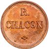 Image 1 : PANAMA, copper 10 centavos token, no date, R. Chacón, PCGS MS63 Red-Brown, finest and only example i