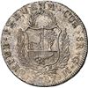 Image 2 : PERU, Cuzco, 8 reales, 1827 GM, NGC AU details / obv rim damage, ex-Almenara.