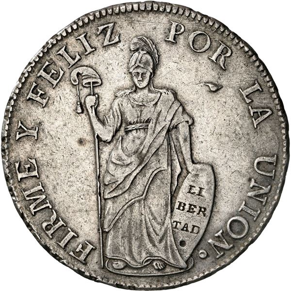 PERU, Cuzco, 8 reales, 1830 G, NGC XF 40, ex-Almenara.