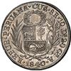 Image 2 : PERU, Cuzco, 8 reales, 1840 A, NGC AU details / cleaned, ex-Almenara.