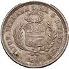 Image 2 : PERU, Lima, ½ real, 1858 MB, PCGS MS64.