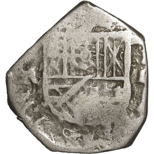 SPAIN, Seville, cob 1 real, 1627 R, rare.